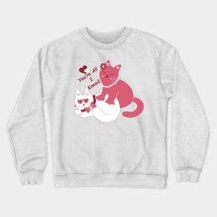 Purrfect Valentine Cats Crewneck Sweatshirt